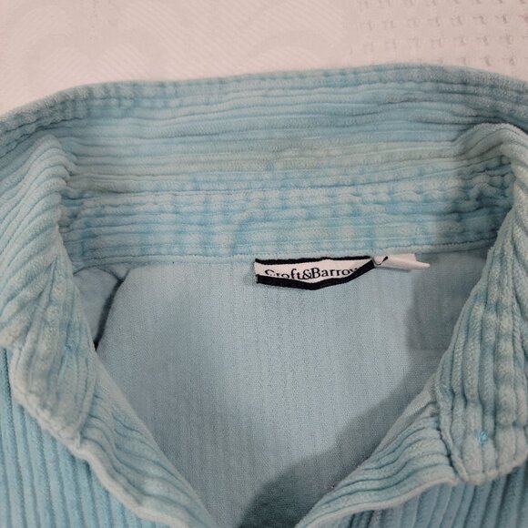 Croft & Barrow women's shirt corduroy shacket side pockets‎ pastel mint size S - Picture 6 of 15
